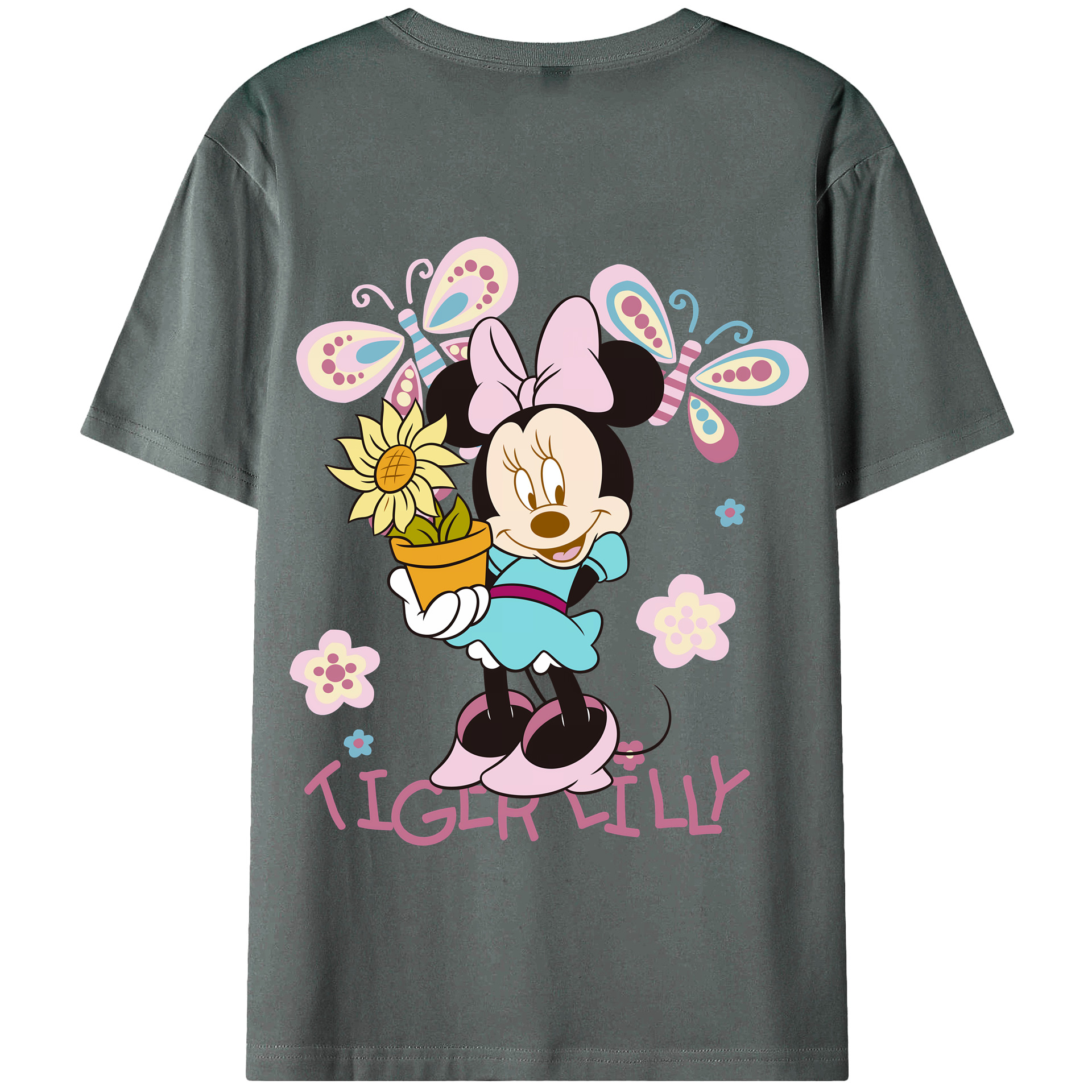 （画像用） ミッキーマウス Mickey Mouse 綿100％半袖Tシャツ（背面プリント）